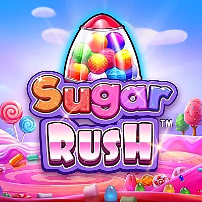 Sugar Rush cluster-pays slot tile in the PlayOJO game lobby